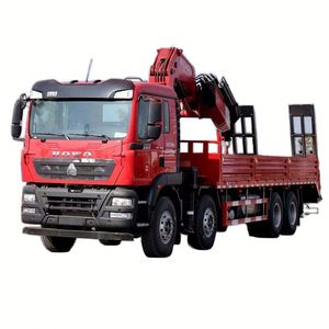Sinotruk 8*4 ChangXing 25-ton 7-section Folding Arm <b>Crane</b> Truck with Rear Ladder - Product Image 2