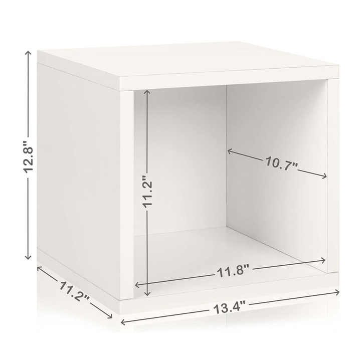 Wooden Way Basics Cube Storage Closet Organizer Stackable Cubby Shelf ... - Wooden Shelves For Closet Organizer With Cubbies