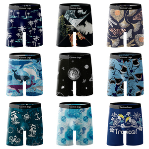 Calzoncillos <span class=keywords><strong>Boxer</strong></span> de Modal para <span class=keywords><strong>Hombre</strong></span>, Personalizados con Impresión Digital, de Algodón y Elastano, Talla Grande, Clásicos, de Tiro Medio, Finos, Ropa Interior, Shorts para <span class=keywords><strong>Hombre</strong></span> - Product Image 1