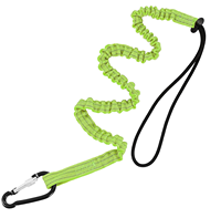 Cordon de sécurité rétractable en spirale avec mousqueton en acier inoxydable pour outils, idéal pour le camping, la randonnée et les activités de plein air (anti-perte)