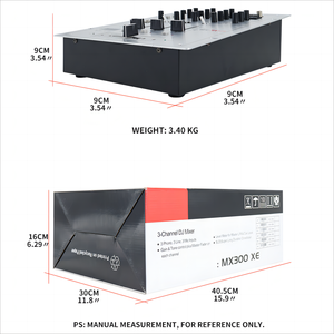 เครื่องเล่นดีเจ MX300 USB ระดับมืออาชีพ พร้อม EQ ป้องกันรอยขีดข่วน คอนโซลมิกเซอร์ดีเจ ครอสโอเวอร์แบบเปลี่ยนได้ พร้อมฟังก์ชั่น Reverse - Product Image 6