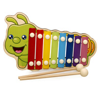 Jouets éducatifs intelligents, blocs de construction en bois, tambour à main musical, piano à huit tons pour animaux, jouets pour enfants de 4 à 6 ans