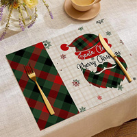 Napperons de Noël à motifs Ychon en gros, napperons personnalisés imprimés, napperons isolants thermiques pour la maison, décorations de Noël