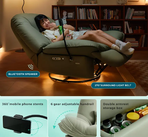 <span class=keywords><strong>โซฟา</strong></span>ปรับเอนนอนแบบขายส่ง เฟอร์นิเจอร์ห้องนั่งเล่นแบบปรับได้ เก้าอี้โซฟาปรับเอนนอนไฟฟ้าแบบที่นั่งเดี่ยว - Product Image 4