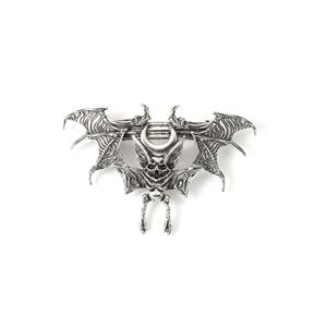 Pince à cheveux rétro gothique Lune et chauve-souris, style viking norvégien, accessoire de coiffure - Product Image 2