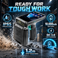 Lecteur RFID UHF portable PDAS avec scanner de codes-barres, écran 6 pouces, Qualcomm Snapdragon 6115, Android 11, portée longue de 15 m, en stock
