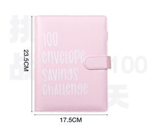 100 Enveloppe Défi <span class=keywords><strong>Couple</strong></span> Enveloppe Défi Économie D'argent <span class=keywords><strong>Livre</strong></span> Classeur A5 Notebook Bloc-Notes - Product Image 5