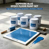 Résine époxy bleue saphir Henan Caitu, sable coloré, revêtement de sol intérieur/extérieur écologique et résistant à l'usure, fourni par l'usine