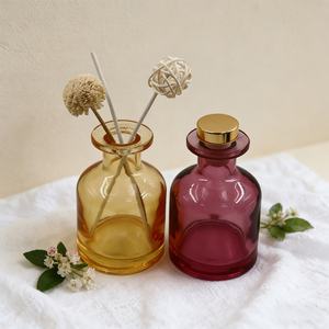 Glass Aromatherapy Fragrance Bottle 50ml 100ml 150ml 250ml Custom Luxury Matte Black Empty Glass Aroma <b>Reed</b> Diffuser Bottle - Product Image 1