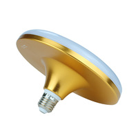 Ampoule LED Soucoupe Volante à Courant Constant Haute Puissance Tri-Proof Économe en Énergie pour Usage Résidentiel Culot E27 Alliage d'Aluminium Doré 1000
