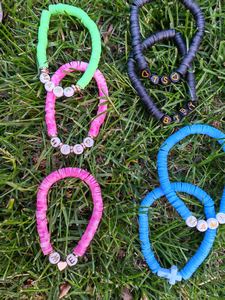 Promotion DIY Coloré Polymère Argile Perles Bracelets À La Main Élasticité MAMA Enseignant Mots Perlé Bracelets pour Femmes Bijoux - Product Image 5