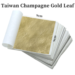 Feuille d'or imitation champagne 9x9cm pour peinture, moulage d'art en résine DIY et dorure - Product Image 1