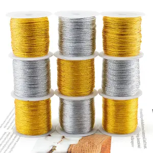 Gold Silver Cord 0.2mm 0.4mm 0.6mm 0.8mm 1mm Nylon Cord Thread String Rope Bead Wires For Diy Handmade Braided Jewelry Making