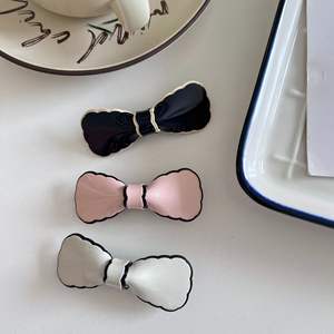 Pinza de Pelo con Lazo Simple, Pinza de Pelo de Plástico Ondulada a la Moda para Mujer - Product Image 3