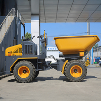 Mini-chargeuse sur pneus hydraulique 4x4 avec benne basculante avant pour camion-benne