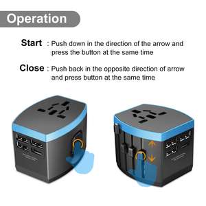 Adaptador de Viaje Universal Dongyi, Enchufes EU, US, UK, AU, con Funciones OVP, OCP, OTP, Adaptador de Viaje Universal Multi-Enchufe, 3 Tipo-C + 2 USB - Product Image 3