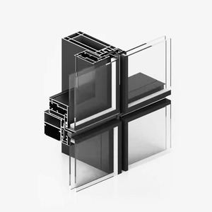 Sistema de Muro Cortina de Fachada de Vidrio con Perfil de Aluminio con Rotura de Puente Térmico 6063-T6 6061-T6 para Proyectos de Edificios de Oficinas, Diseño Arquitectónico Moderno - Product Image 4