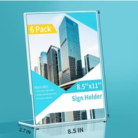 Support de menu de table en acrylique transparent, double face, en forme de T, pour affiches et prospectus, idéal pour hôtels et restaurants