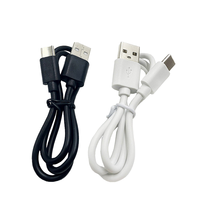 Kabel Pengisi Daya Micro USB Type-C 30cm Pendek 2A dengan Pelindung Anyaman dan Jaket PVC untuk Ponsel Android, Power Bank, Komputer