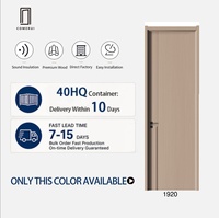 Catalogue de Portes en Bois Modernes Abordables – Portes Intérieures en Métal Blanc avec Panneaux MDF Abricot Finis pour Chambre à Coucher, Isolation Phonique