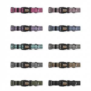 YG-106 Kerah Reflektif Sederhana Modis Berbahan Nilon Bergaris yang Bernapas - Product Image 1