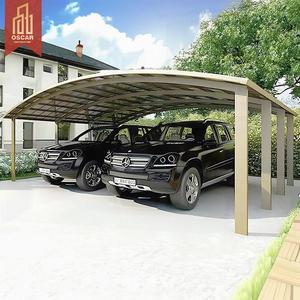 Auvent de protection solaire extérieur en aluminium, fabrication usine <span class=keywords><strong>2023</strong></span>, abordable, pour deux voitures, idéal pour allée de stationnement et jardin - Product Image 1