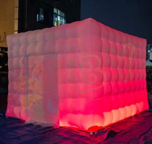 Entrega rápida Negro Grande <span class=keywords><strong>Pop</strong></span>-up Iluminación Led portátil Discoteca Fiesta Evento Discoteca Tienda de aire Club nocturno Tienda inflable - Product Image 2