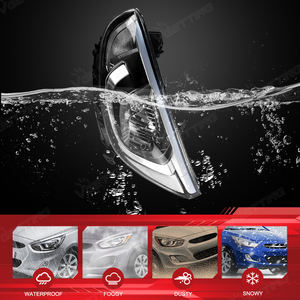 Accessoire de voiture directement de <span class=keywords><strong>l</strong></span>'usine, phare halogène pour <span class=keywords><strong>Hyundai</strong></span> <span class=keywords><strong>Accent</strong></span> 2015 2016 <span class=keywords><strong>2017</strong></span> 2018, kit de feux de jour DRL, ensemble de lampes de conduite, sans ampoule - Product Image 3