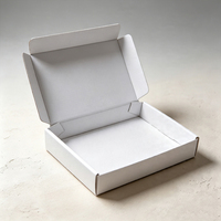 Boîte d'expédition blanche personnalisée avec logo, écologique, pour cadeaux