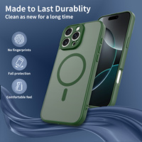 Coque pour iPhone 16 Pro Max en TPU et PC avec protection magnétique complète de l'objectif de l'appareil photo, coque antichoc pour iPhone 17 16 15 14