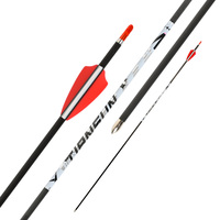 STARCN Archery ID Flèches en carbone pur de 4,2 mm pour arcs classiques et à poulies, accessoires pour la chasse, le tir sur cible et la compétition