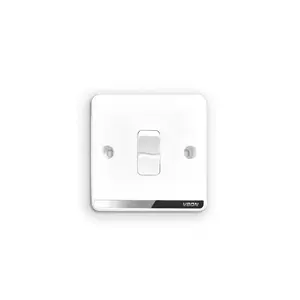 Precio directo de fábrica estilo británico 1 Gang 2 Way 10A Pc Panel baquelita interruptor de pared trasera