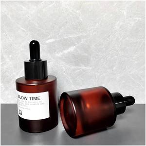 Bouteilles compte-gouttes en verre ambré de haute qualité 30ml 50ml Tubes d'emballage d'huile de massage d'huile essentielle de sérum de soin de la peau - Product Image 3