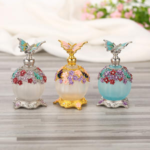 Flacon de parfum vide en verre de style arabe de 30 ml, en forme de citrouille, avec broderie incrustée, couleur, flacon de parfum à l'huile essentielle - Product Image 1