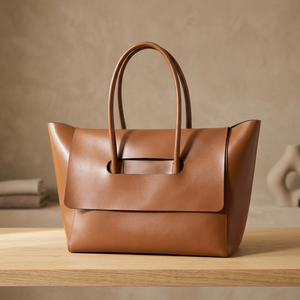 Sac à main bandoulière de luxe pliable, léger, durable et imperméable en cuir véritable fait main pour femme BS INTERNATIONAL - Product Image 6