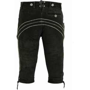 Ensemble de deux shorts en cuir bavarois pour homme, avec broderies et bretelles - Product Image 4