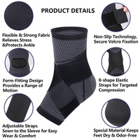Attelles de Compression Réglables Unisexe pour la Cheville, Manches de Soutien pour la Récupération des Blessures et la Protection du Tendon d'Achille