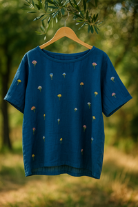 Blusa informal de ocio holgada de gran tamaño de manga larga a rayas lavable ecológica de algodón 100% para mujer - Product Image 2