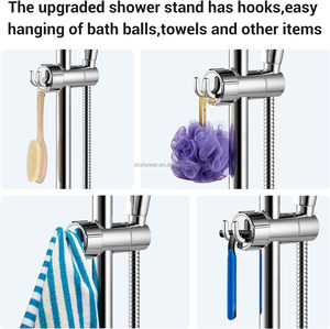 Support de tête de <span class=keywords><strong>douche</strong></span> à main réglable <span class=keywords><strong>universel</strong></span> 16-27MM Support de support de <span class=keywords><strong>douche</strong></span> chromé ABS - Product Image 4