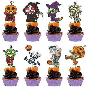 Soporte <span class=keywords><strong>para</strong></span> Pastel de Calabaza de <span class=keywords><strong>Halloween</strong></span>, Torre de Cupcakes de Cartón de 3 Niveles <span class=keywords><strong>para</strong></span> Mesa de Postres de Fiesta, Decoraciones de Casa Embrujada - Product Image 6