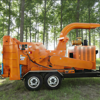 Broyeur de bois sur chenilles personnalisable pour moteur diesel, broyeur de feuilles de palmier, déchiqueteuse de bois à alimentation automatique, marque réputée