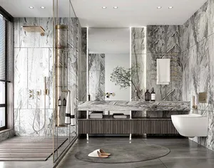 Single Square Fluted Double Vanity Sink Bathroom 80 In Black Marble Design Cabinets Mirror Bathroom Vanity With Sink