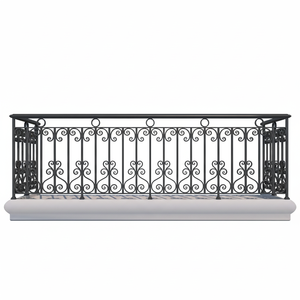 Balustrade de balcon extérieure de haute qualité, fournisseur KHP, fer forgé galvanisé anti-corrosion pour résidences et villas - Product Image 1