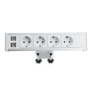 4 Cat6 <span class=keywords><strong>RJ45</strong></span> et prises de courant plug and play intégré <span class=keywords><strong>pince</strong></span> de table de rangement <span class=keywords><strong>pour</strong></span> meubles de bureau - Product Image 2