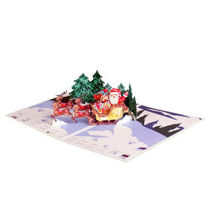 Cartes de vœux personnalisées en papier holographique 3D avec un modèle de chant de Noël en Chine - Product Image 4