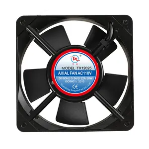 12025 AC Cooling Fan 110V 220V, 120*120*25mm AC Panel Fan for machines, 4 inch Ball or sleeve Bearing AC axial exhaust fan