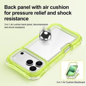 Funda Protectora de Lujo para Teléfono con Protección Completa de 360 Grados para <span class=keywords><strong>iPhone</strong></span> 17 16 Pro Max 15 14, 3 en 1, Parte Trasera Transparente - Product Image 5
