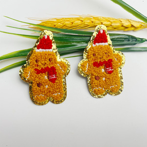 Giá thấp chất lượng cao tùy chỉnh long lanh Chenille thêu giáng sinh trang phục các bản vá lỗi hat vá - Product Image 2