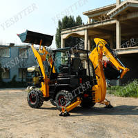 Cina 4x4 traktor Mini Loader Backhoe roda ekskavator Harga Murah mesin YUNNEI silinder hidrolik Huade gigi komponen inti