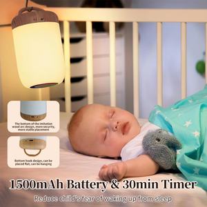 Lampe de chevet LED RGB, lumière d'ambiance, interrupteur tactile, colorée, rechargeable, à intensité variable, minuterie, 1500 mAh, lanterne portable, lampe de table - Product Image 3